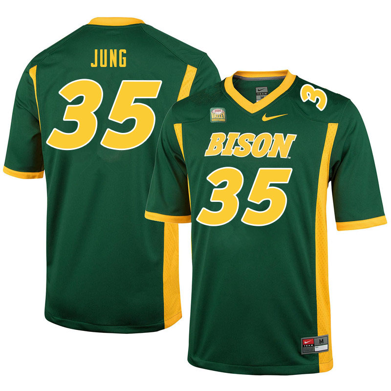 Men #35 Sam Jung North Dakota State Bison College Football Jerseys Sale-Green